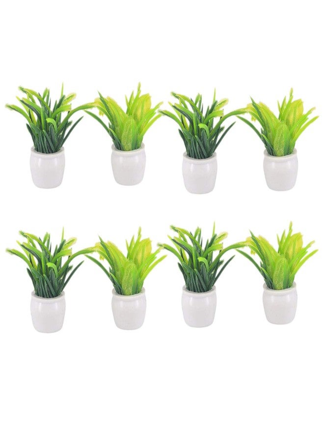 Lynkaye Dollhouse Decoration Plant Pots Miniature Green Potted Bonsai Models Decor,1:12 Miniature Plant - Image 1